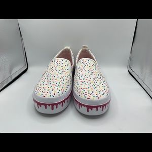 Sperry Women's Twin Gore Rainbow Sprinkles Slip On Sneakers Size 8